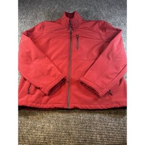 Outdoor Life Full Zip Fleece Lined Jacket  Men's XXL Red‎